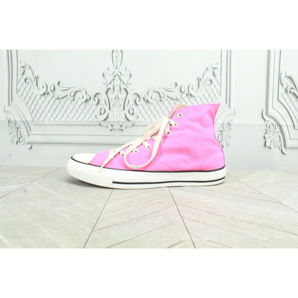 Converse Shoes - Converse Chuck Taylor Neon Pink Canvas Rubber Sole Hi Top Sneakers Size M 7 L 9